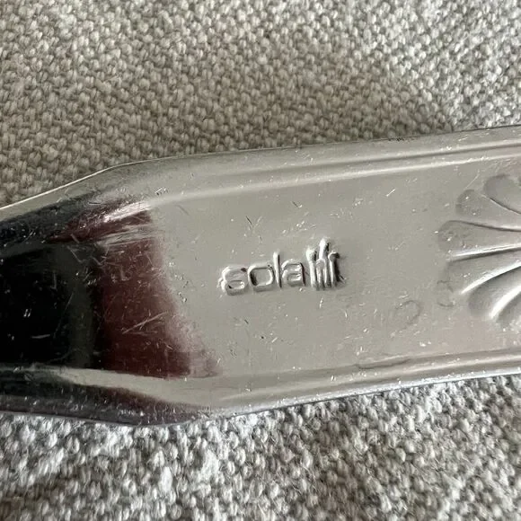 1920s Vintage 3pc Swiss Made Art Deco Silverware Set - Sola Switzerland Seashell - Picture 6 of 7